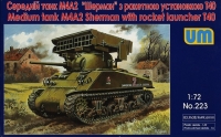 Американский танк Sherman M4A1 с направляющими для пуска ракет T40