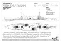 Немецкий линейный крейсер "Von der Tann", 1910 г. По ватерлинию.