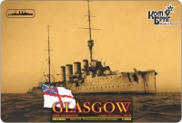 Английский легкий крейсер "Glasgow", 1910 г. По ватерлинию.