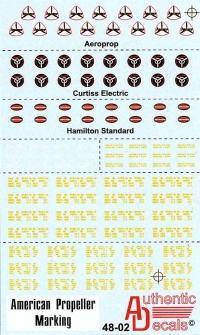 Декаль Маркировка пропеллеров США