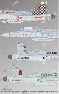 Декаль F-18 Hornet, VMFA-142, VMFA-312