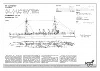 Английский легкий крейсер "Gloucester", 1910 г.