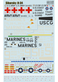 Декаль Sikorsky H-34. Ч. 1
