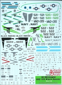 Декаль EA-18G Growler VAQ-135 “Black Ravens”