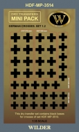 Немецкие чёрные кресты для наземной техники. Сет 1.2 Сухая декаль