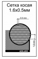 ФТД Сетка косая (ячейка 0,5х1,6)