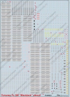 Декаль Туполев Ту-160 технические надписи 