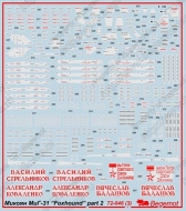 Декаль Микоян МиГ-31 (часть 2) 