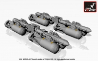 Бомбодержатель МЗБД-4УТ с четырьмя бомбами ОФАБ-100-120