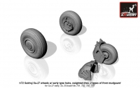 Sukhoj Su-27 wheels w/ early type hubs, weighted tires, 2 types of front mudguard