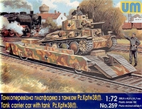 Танкоперевозная платформа с танком Pz.Kpfw38(t)