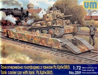 Танкоперевозная платформа с танком Pz.Kpfw38(t)