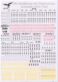 Декаль Маркировка авиабомб Luftwaffe 1930 г.