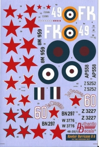 Декаль Hawker Hurricane IIb In the Russian Sky