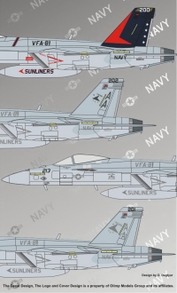 Декаль F/A-18E Super Hornet VFA-81 “Sunliners”