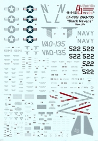 Декаль EA-18G Growler VAQ-135 “Black Ravens”