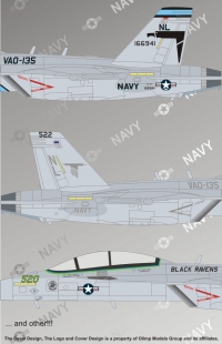 Декаль EA-18G Growler VAQ-135 “Black Ravens”