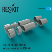 MiG-25 RB, RBT, BM, RBK, RBF, RBSh Foxbat сопла для набора ICM Kit