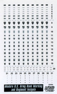 Декаль Modern US Army Rank Marking