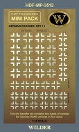 Немецкие белые кресты для наземной техники. Сет 1.1 Два типа, четыре размера.